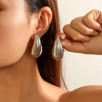 Silver Ear Spikes Earrings