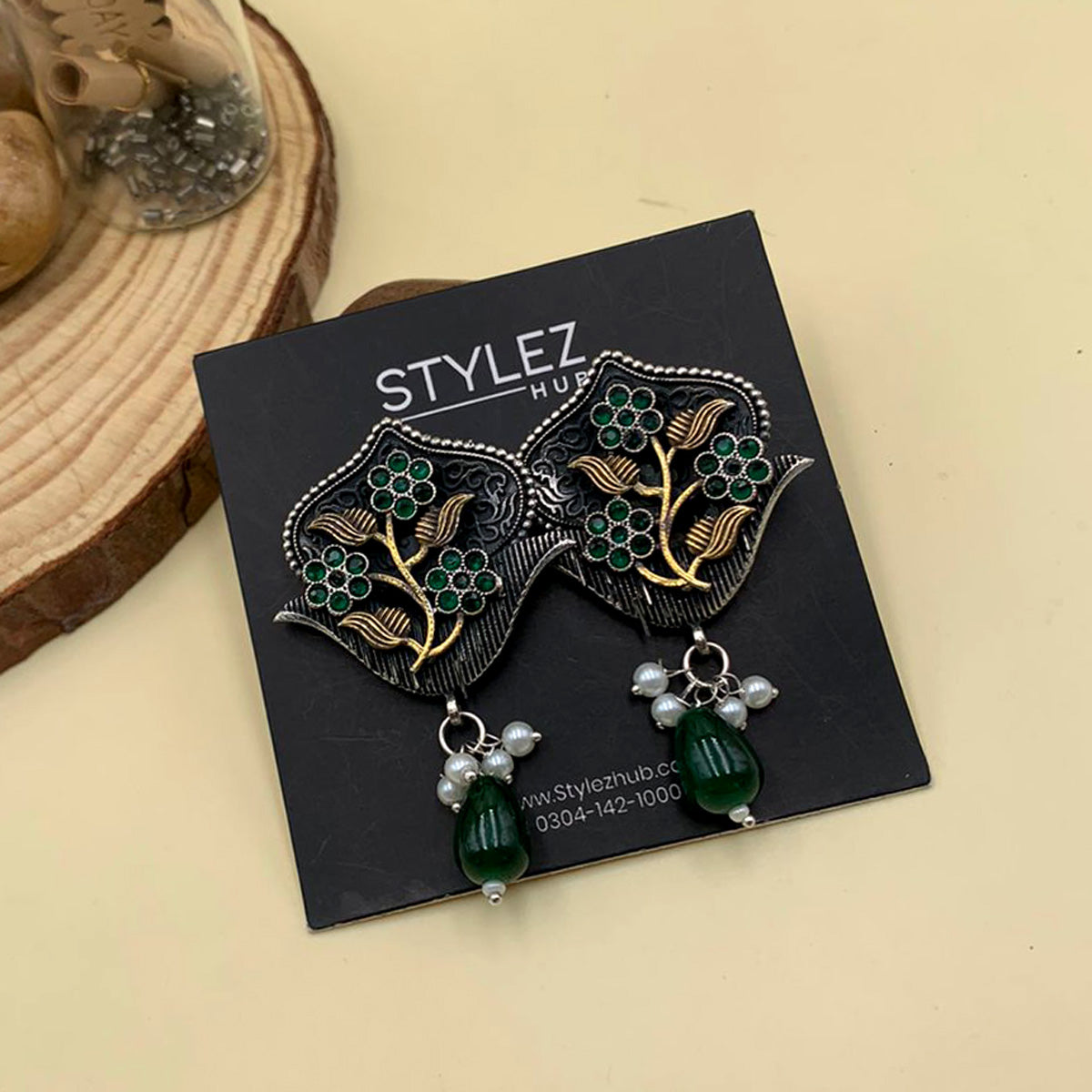 Floral Premium Oxidised Earrings