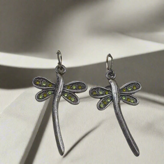 Dragonfly Oxidised Earrings