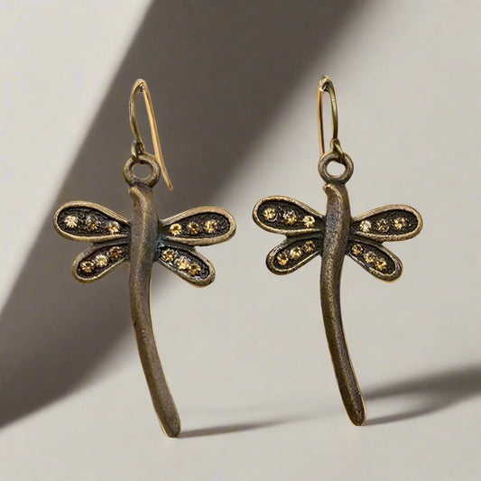 Dragonfly Oxidised Earrings