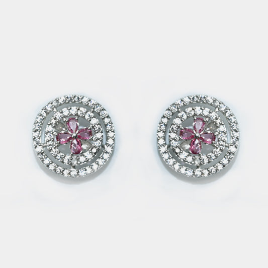 Circle Zircon Earrings