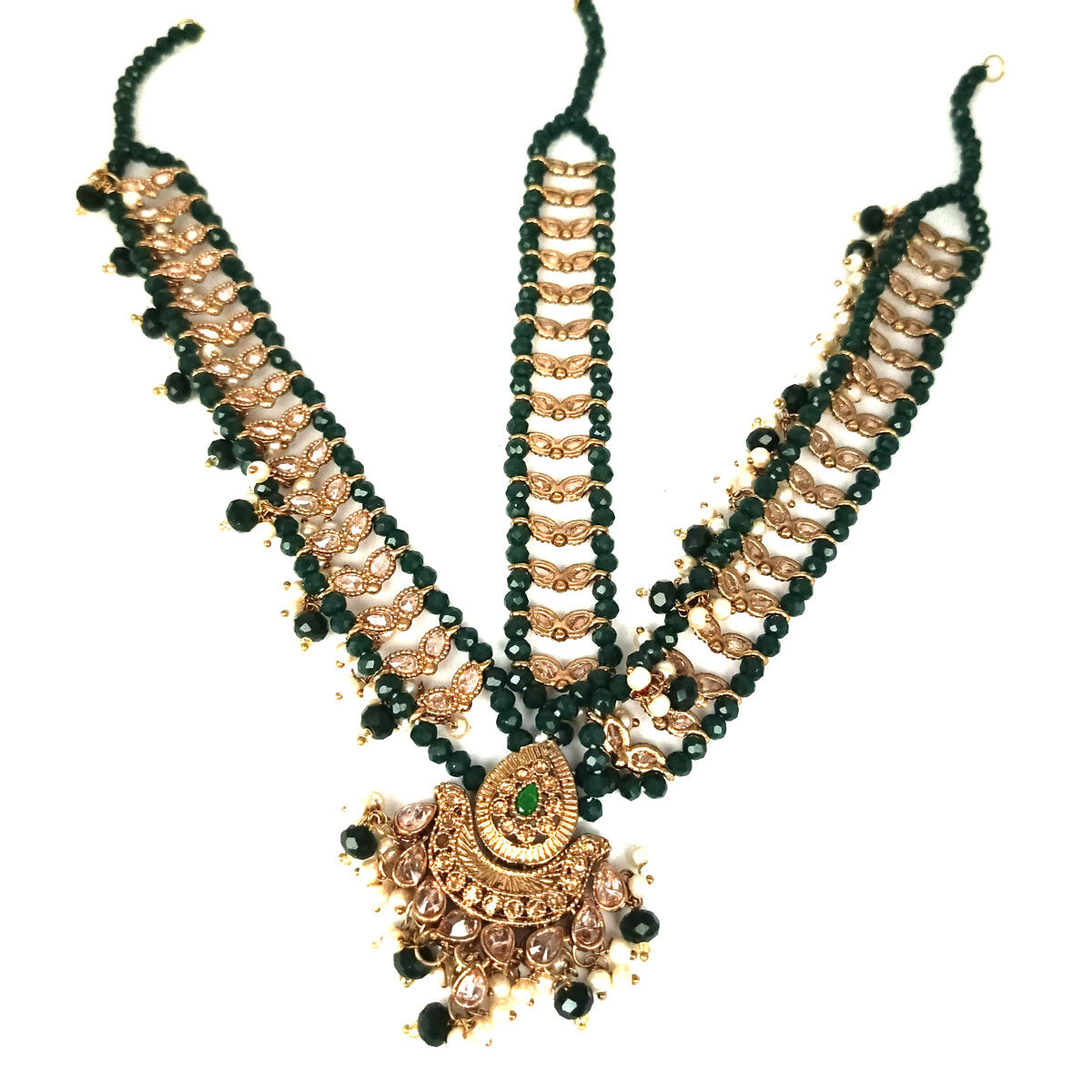 Green Kundan Matha Pati