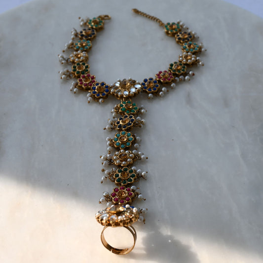 Party Wear Nauratan  Angla Ring