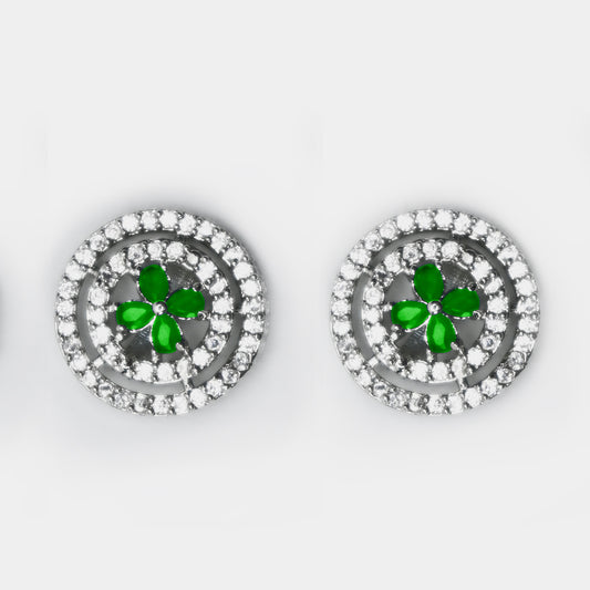 Circle Zircon Earrings
