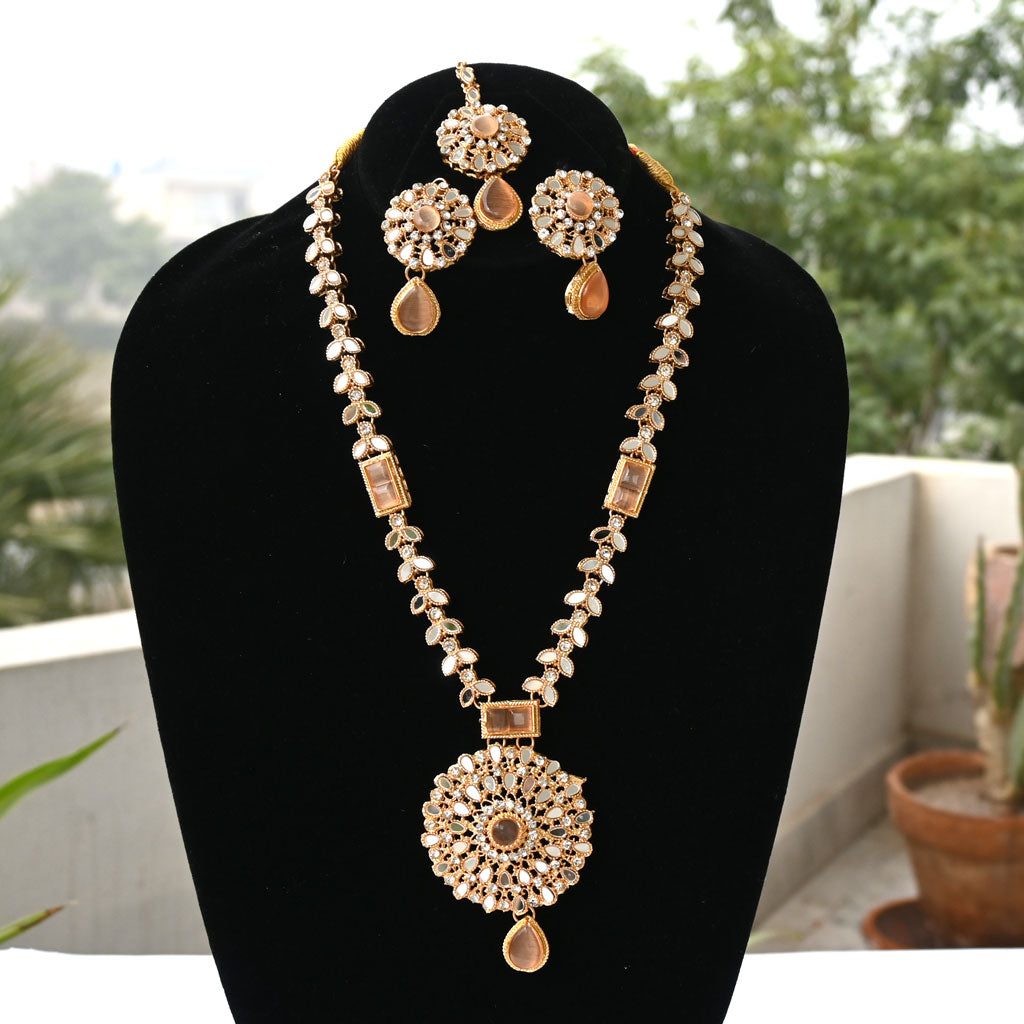 Fancy Kundan Mirror Necklaces