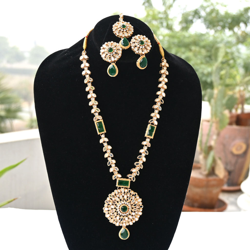 Fancy Kundan Mirror Necklaces