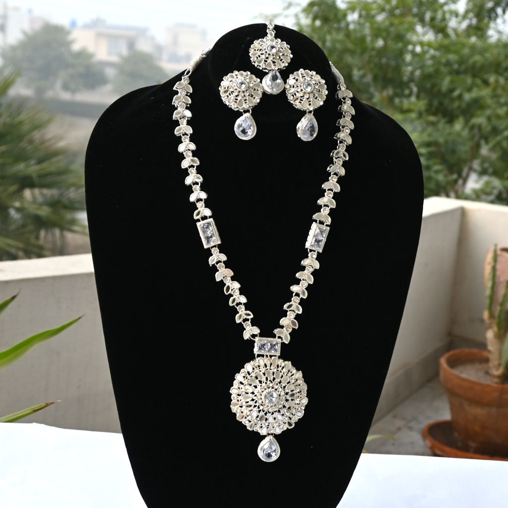 Fancy Kundan Mirror Necklaces