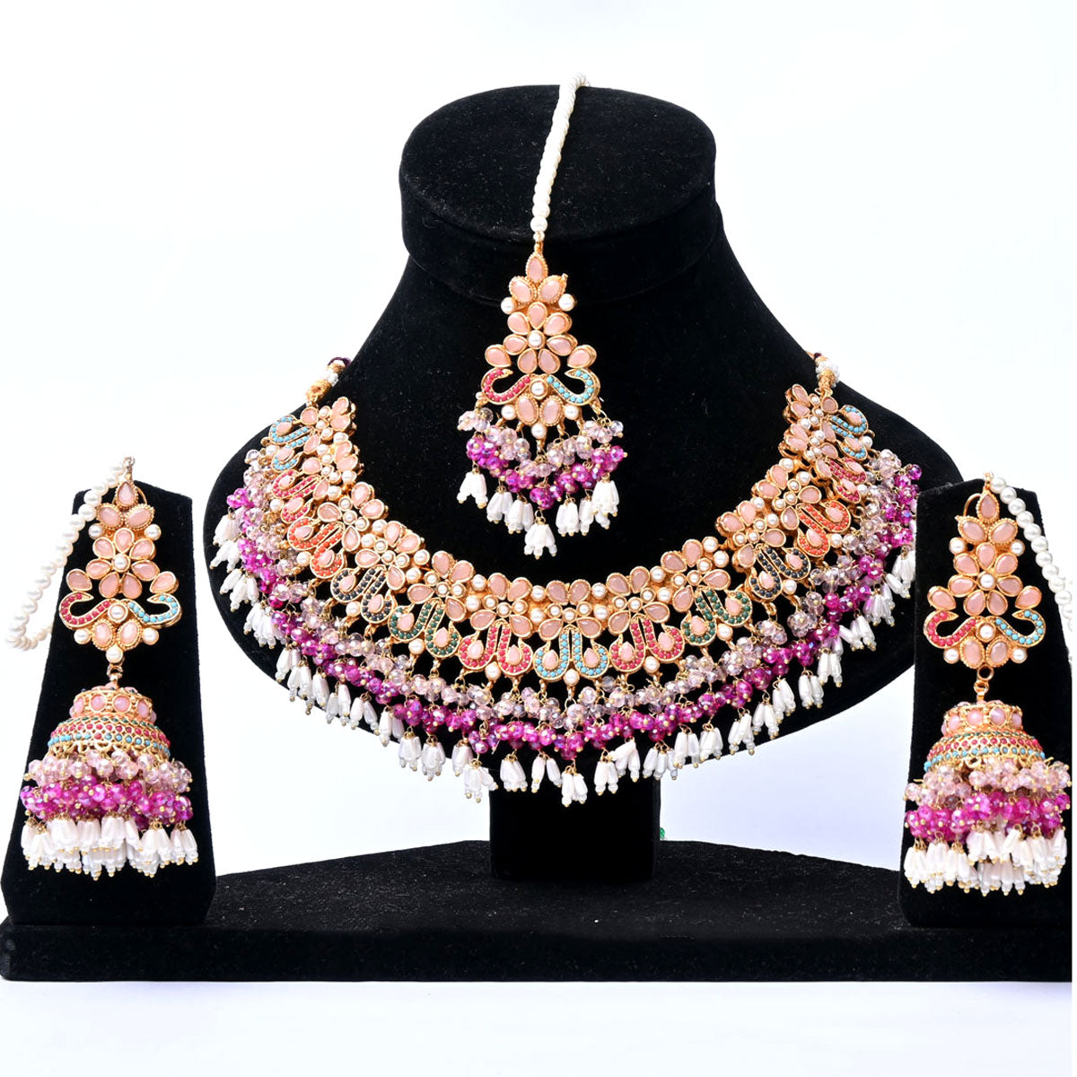 Nauratan Bridal Set With Jhumka Earrings