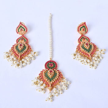 Nauratan Premium Bindiya Earrings