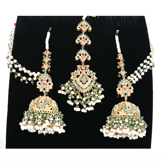 Vintage Charms Nauratan Jhumka Earrings