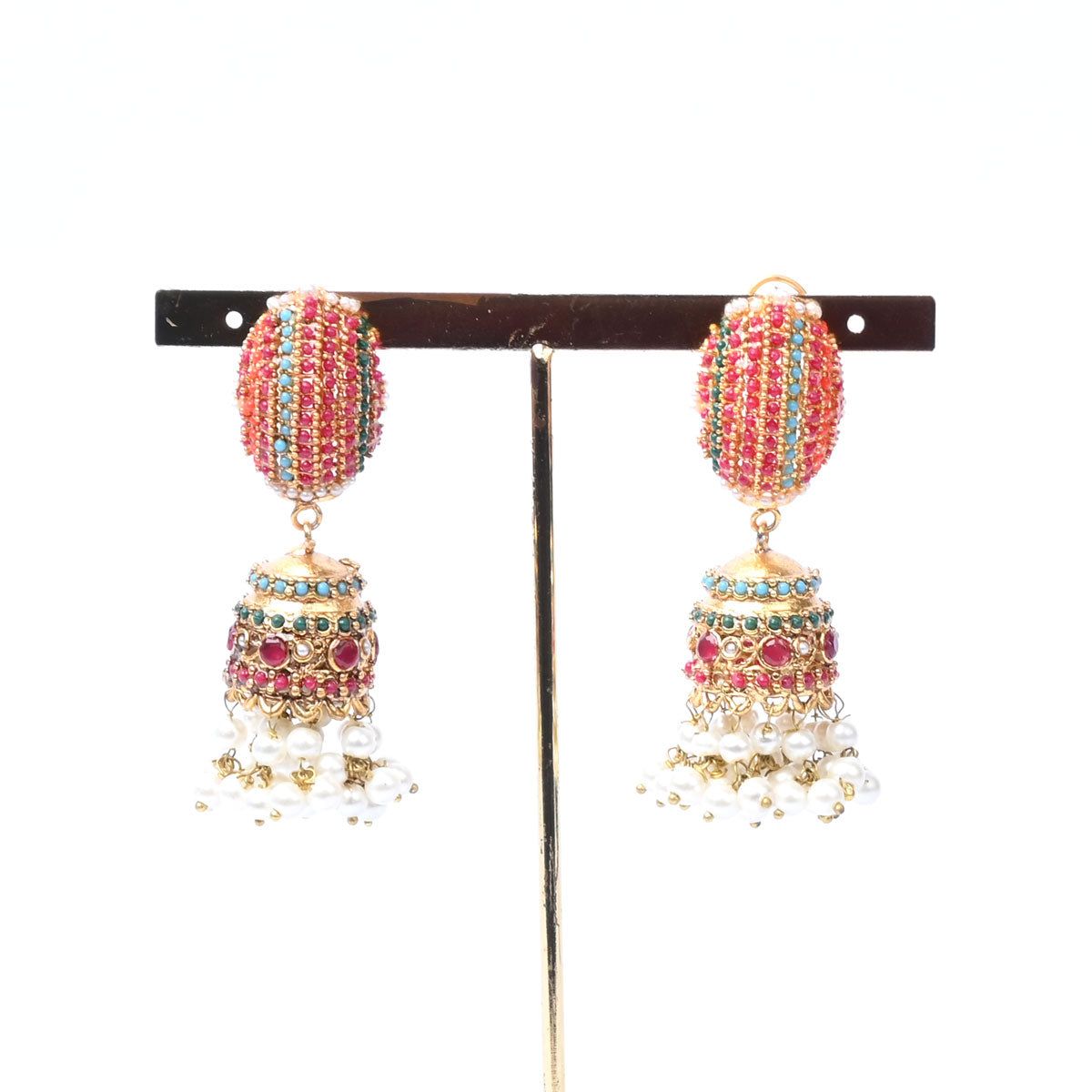 Nauratan Jhumka Earrings