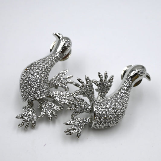 Sparkling Peacock Earrings
