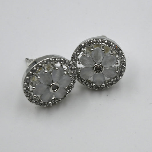 Floral Zircon Earrings