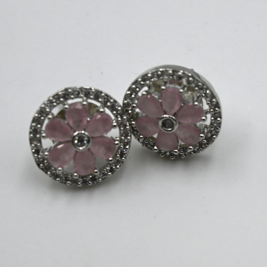 Floral Zircon Earrings