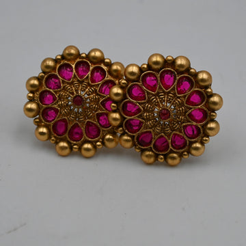 Elegant Floral Rajwadi Earrings