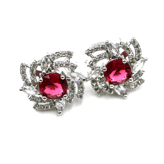 Ceylon Ruby Earrings