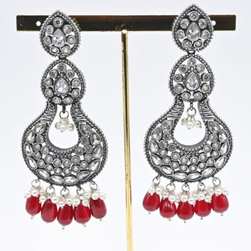 Drop Pearls Zircon Earrings