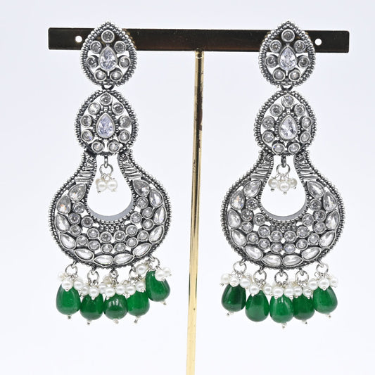 Drop Pearls Zircon Earrings