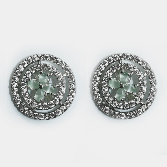 Circle Zircon Earrings