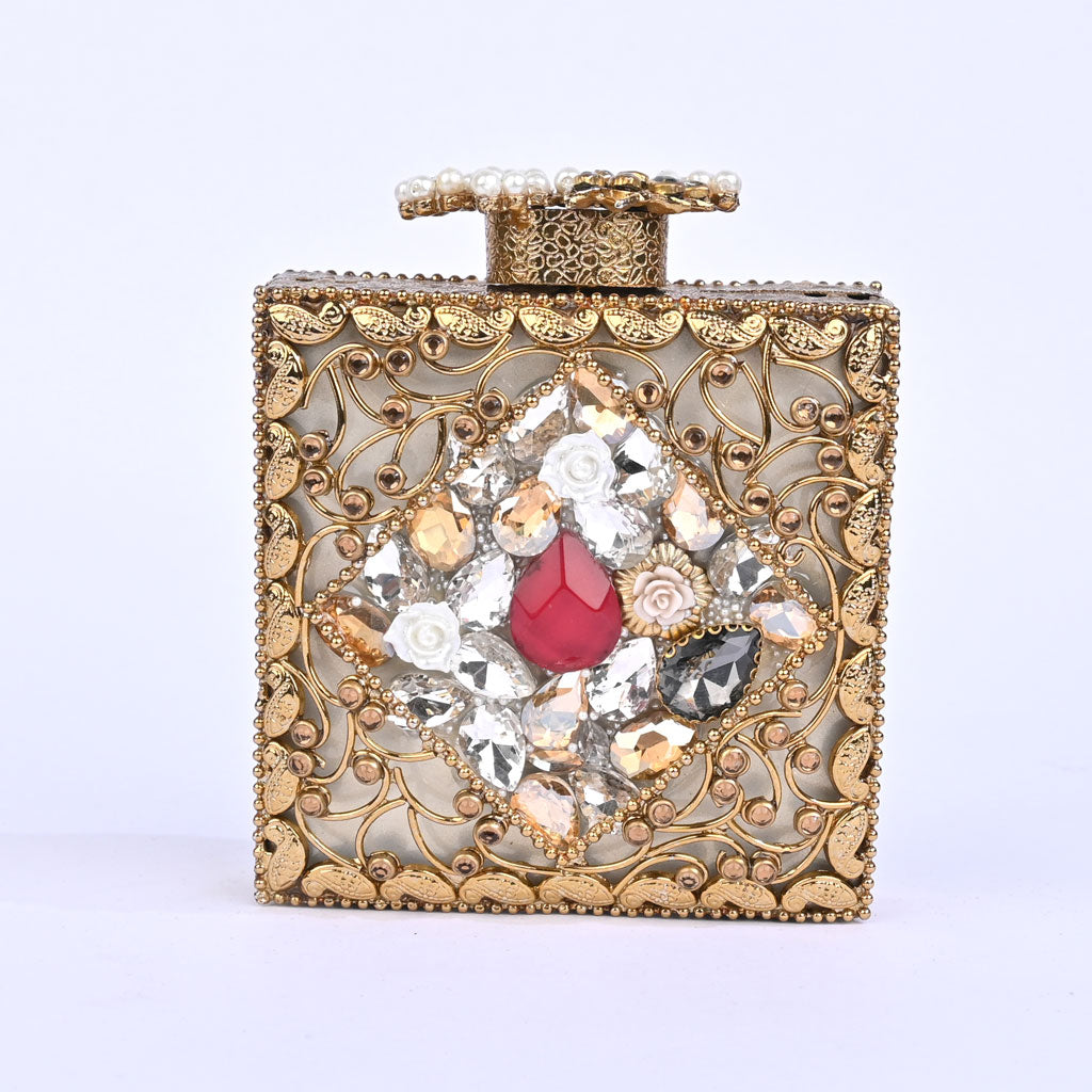 Gemstones Loaded Small Bridal Clutch