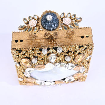 Gemstones Loaded Small Bridal Clutch