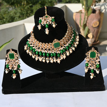 Indian Rose Kundan Choker Necklaces