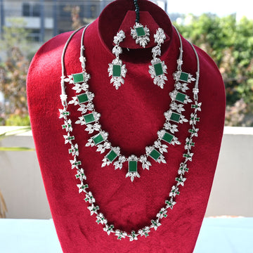 Regal Gemstone Double Layer Necklaces