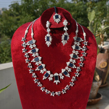 Regal Gemstone Double Layer Necklaces