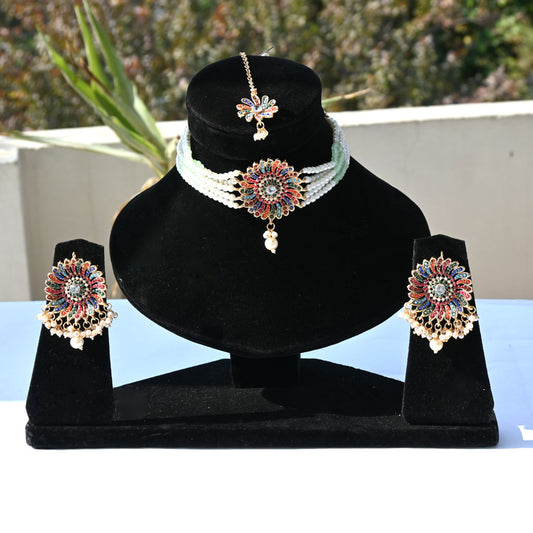 Designer Multistring Kundan Floral Necklaces