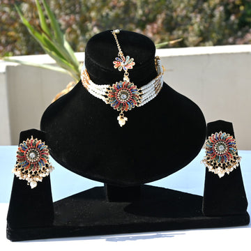 Designer Multistring Kundan Floral Necklaces