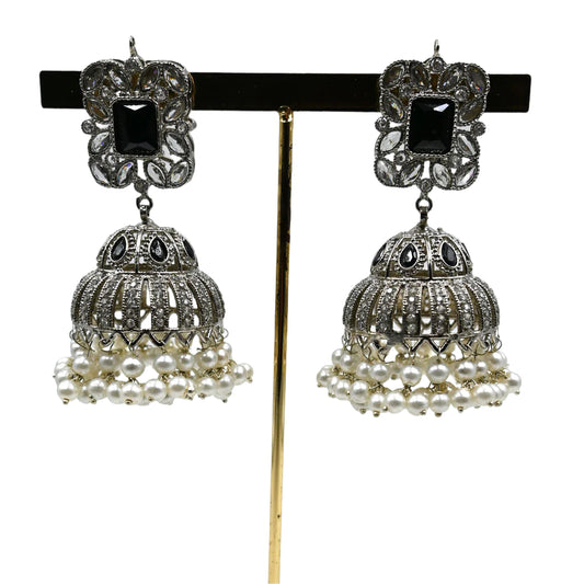 Zircon Jhumka Earrings
