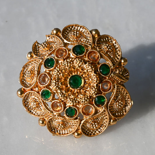 Sparkling Rajwadi Fancy Ring