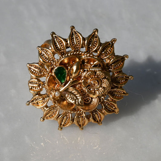 Jasmin Antique Flower Ring