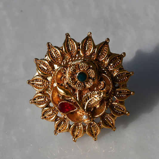Jasmin Antique Flower Ring
