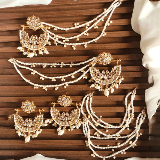 Elegant Pearl Earrings With Saharay