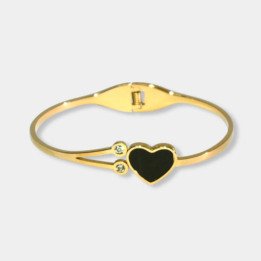 Stainless Steel Weave Heart Bracelet