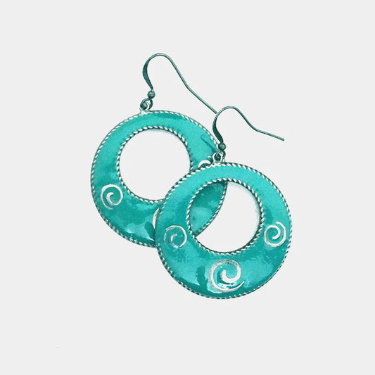 Emerald Large Hoops Earrings