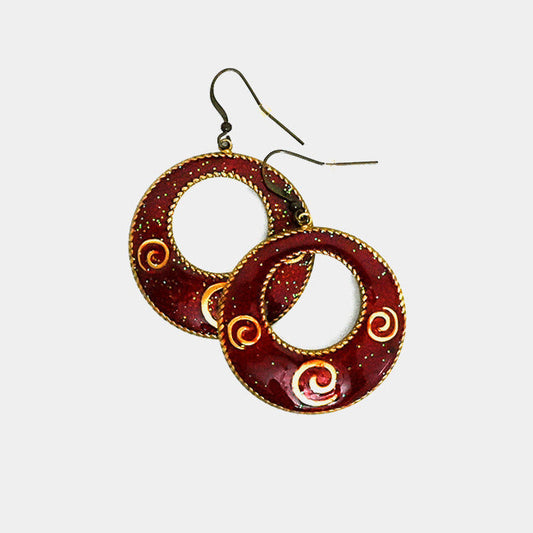 Emerald Large Hoops Earrings