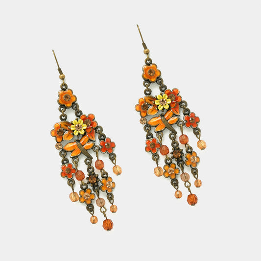 Contrast Chandelier Oxidised Earrings