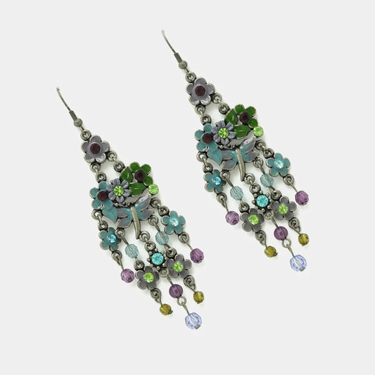 Contrast Chandelier Oxidised Earrings