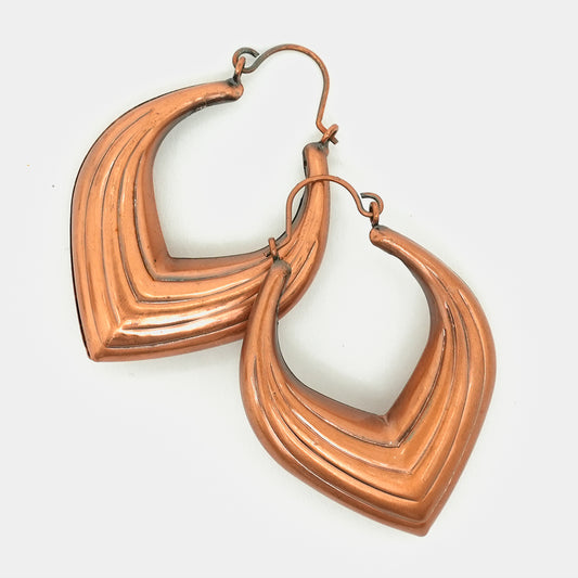 Oxidized Metal Hoops Earrings