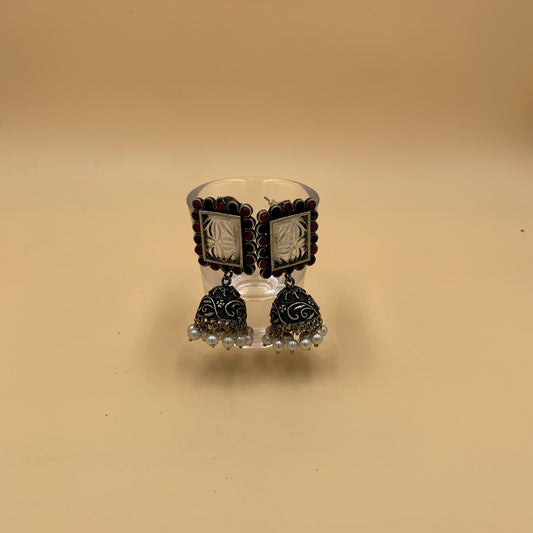 Chakor Multi Color Premium Oxidised Jhumki Earrings