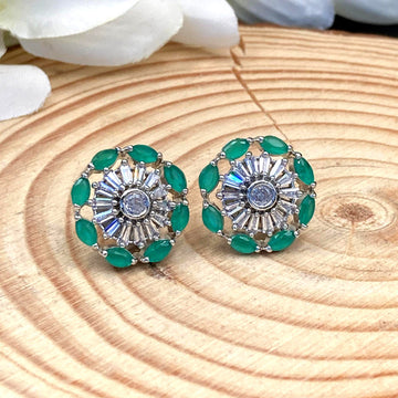 Round Zircon Earrings