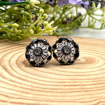 Round Zircon Earrings