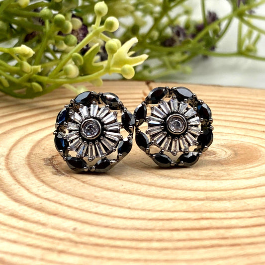 Round Zircon Earrings