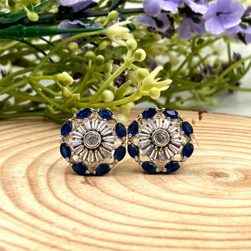 Round Zircon Earrings