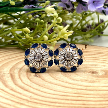 Round Zircon Earrings