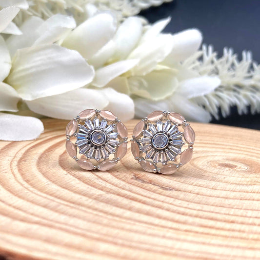 Round Zircon Earrings