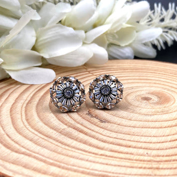 Round Zircon Earrings