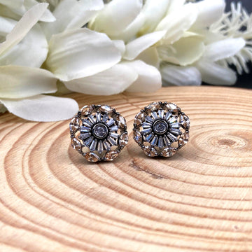 Round Zircon Earrings